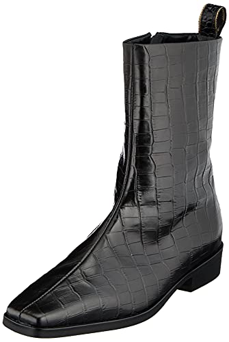 SCOTCH & SODA FOOTWEAR Damen AMIE Mode-Stiefel, blk Croco Optics, 36 EU von Scotch & Soda