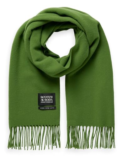 Scotch and Soda Virgin Fringed Scarf One Size, grün, Einheitsgröße von Scotch & Soda