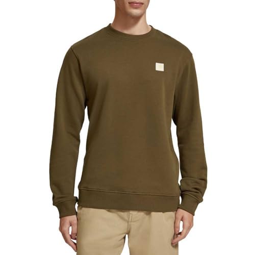 Scotch & Soda Herren Essential Logo Badge Sweatshirt, Algae 6895, XL EU von Scotch & Soda