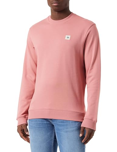 Scotch & Soda Herren Essential Logo Badge Sweatshirt, Weathered Pink 6857, L EU von Scotch & Soda