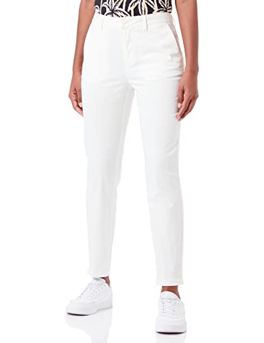 Scotch & Soda Maison Damen Bell Slim-Fit Chino In Mercerized Organic Cotton Hose, Off White 0001, 28/34 von Scotch & Soda