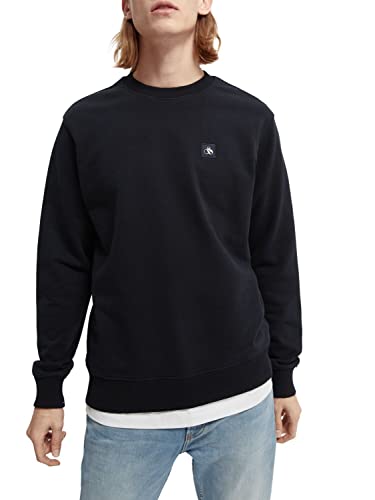 Scotch & Soda Men's Organic Cotton Felpa Crewneck Sweatshirt, Night 0002, XXL von Scotch & Soda