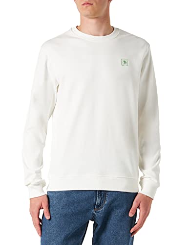 Scotch & Soda Men's Seasonal Essentials-Classic Logo Badge Sweatshirt, Denim White 0102, XL von Scotch & Soda