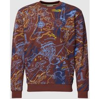 Scotch & Soda Sweatshirt mit Allover-Muster in hellbraun in Hellbraun, Größe XL von Scotch & Soda