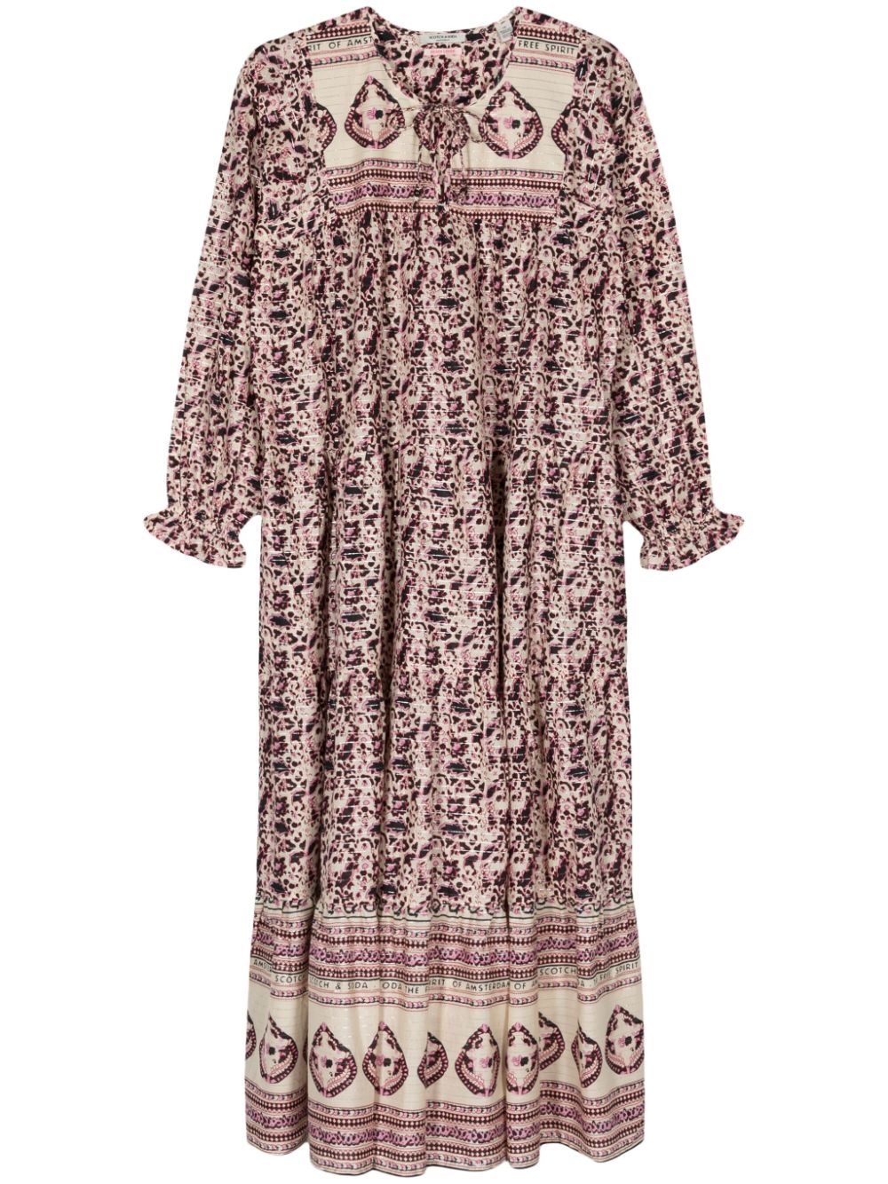 Scotch & Soda Maxikleid mit Blumen-Print - Nude von Scotch & Soda