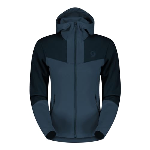 Scott W Defined Mid Hoody Blau - Lässige Funktionelle Damen Kapuzen Fleecejacke, Größe XS - Farbe Metal Blue - Dark Blue von Scott