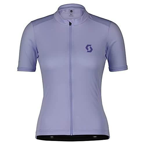 Scott W Endurance 10 S/sl Shirt Lila - Modernes feminines Damen Kurzarm Rennrad Trikot, Größe M - Farbe Moon Blue - Drea von Scott