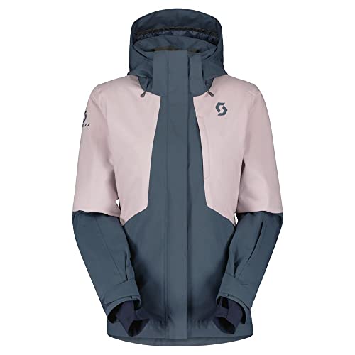 Scott W Ultimate Dryo 10 Jacket Colorblock-Blau-Pink - Daunen Warme wasserdichte Damen All-Mountain Skijacke, Größe S - von Scott