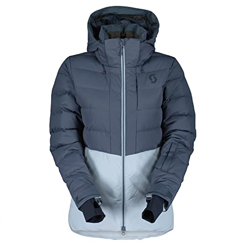 Scott W Ultimate Warm Jacket Colorblock-Blau - Daunen Isolierte wasserdichte Damen Skijacke, Größe XS - Farbe Metal Blue von Scott