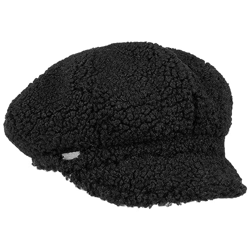 Seeberger Teddy Fur Ballonmütze Schirmmütze Damencap Wintercap Kunstfellcap Baker-Boy-Mütze (One Size - schwarz) von Seeberger