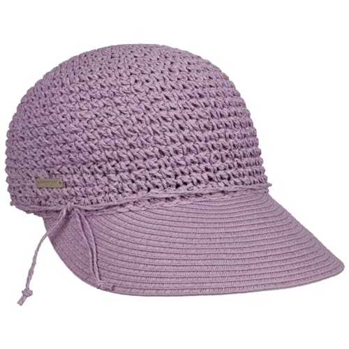 Seeberger Uni Rollable Crochet Cap Damencap Sommercap Sonnencap Sonnenvisor Strohcap Strandcap (One Size - Flieder) von Seeberger