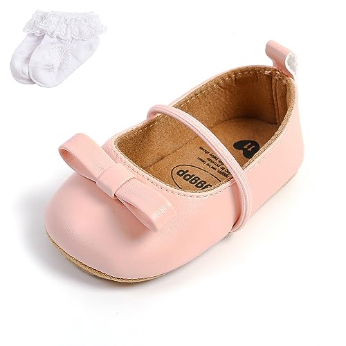 Kleinkind Baby Mädchen Mary Jane Schuhe Bowknot Prinzessin Neugeborenes Ballett Schuhe Kleinkind Baby Mokassins Anti-Rutsch erste Walking Schuhe mit Socke von Sehfupoye