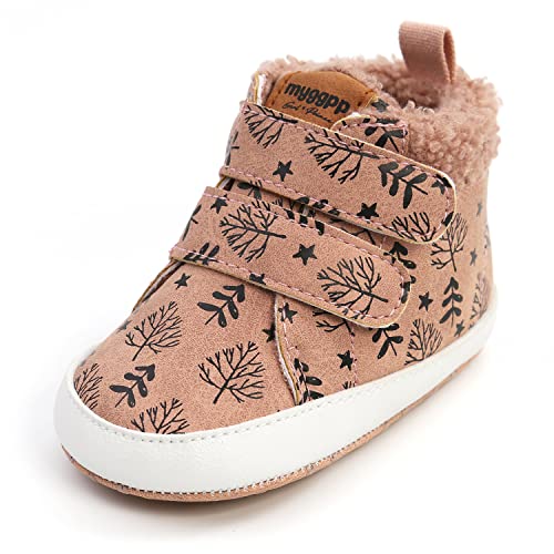 Sehfupoye Baby Jungen Mädchen Winter warmen Schnee Booties Sneakers Baby erste Wanderschuhe rutschfeste weiche Kleinkinderschuhe Booties 0-6m mit Socken von Sehfupoye