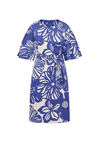 Seidensticker Damen Regular Fit Blusenkleid Kurzarm Kleid, Blau, 38 von Seidensticker