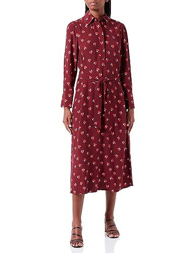 Seidensticker Damen Regular Fit Blusenkleid Langarm Kleid, Bordeauxrot, 40 EU Seidensticker Damen Regular Fit Blusenkleid Langarm Kleid, Bordeauxrot, 40 EU von Seidensticker