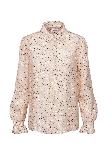 Seidensticker Damen Regular Fit Langarm Bluse, Beige, 36 EU von Seidensticker