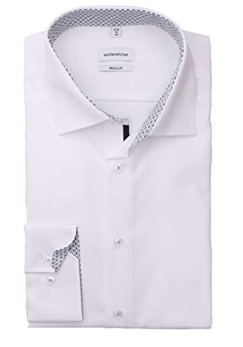 Seidensticker Herren Business Hemd Hemd, Weiß, 48 von Seidensticker