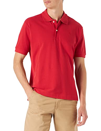 Seidensticker Herren Regular Fit Tişört Kısa Kollu Polo-Pullover, Rot, L EU von Seidensticker