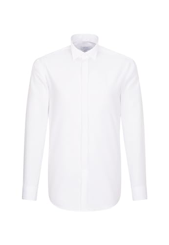 Seidensticker Herren Modern Fit Tuxedo Shirt Businesshemd, Weiß (01 Weiß), 42 von Seidensticker