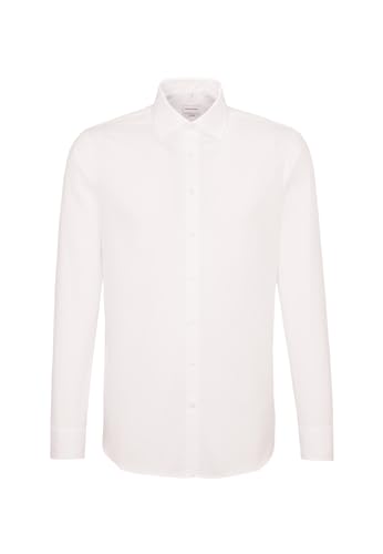 Seidensticker Herren Hemd Shaped Fit29 Businesshemd, Weiß (Weiß 01), 40 von Seidensticker