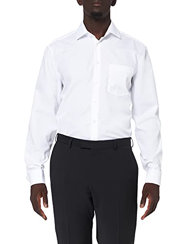 Seidensticker Herren Kent Uma Businesshemd, Weiß (01 Weiß), 47 von Seidensticker