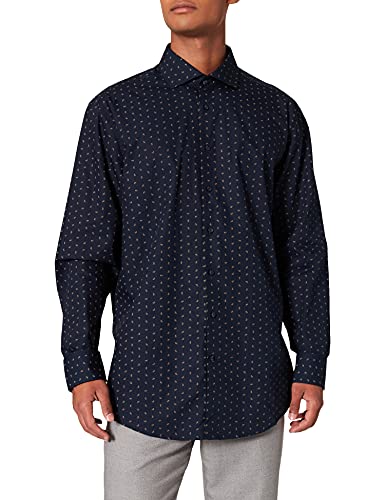 Seidensticker Herren Modern Fit Langarm mit Spread Kent-Kragen Bügelleicht Paisley-100% Baumwolle Businesshemd, Mehrfarbig (Gelb 64), (Herstellergröße: 38) von Seidensticker