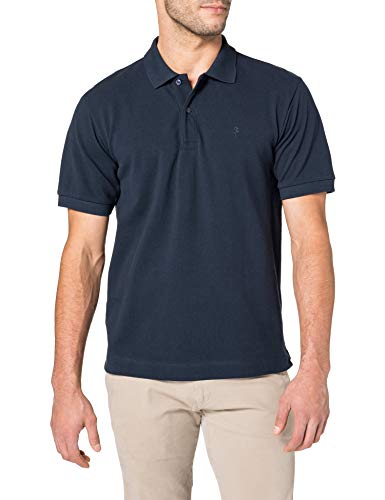 Seidensticker Herren Polo Pique Langarm Polohemd, Navy, 3XL von Seidensticker