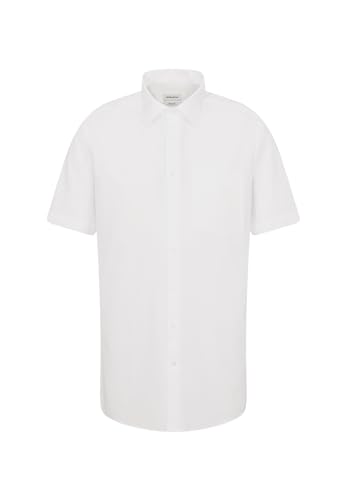 Seidensticker Herren Regular Kurzarm mit Kent-kragen Bügelfrei Businesshemd, Weiß (Weiß 1), 54 von Seidensticker