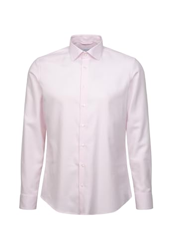 Seidensticker Herren Slim Fit Langarm Hemd, Rosé, 43 EU von Seidensticker