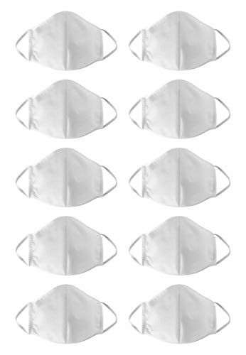 Seidensticker Unisex 10er Pack Mund-Nasen-Masken, Weiß, Einheitsgröße L von Seidensticker