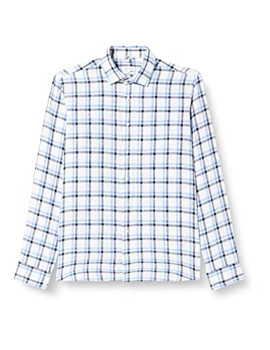 Seidensticker Men's Extra Slim Fit Langarm Hemd Shirt, Blau, 43 von Seidensticker