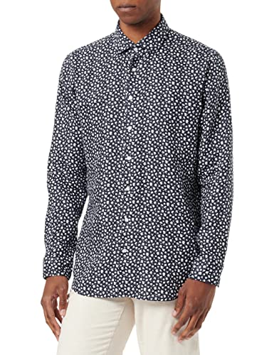 Seidensticker Men's Extra Slim Fit Langarm Hemd Shirt, Dunkelblau, 39 von Seidensticker