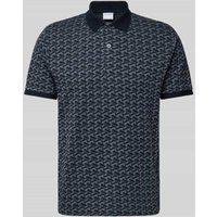 SELECTED HOMME Slim Fit Poloshirt mit Allover-Muster Modell 'JAY' in Marine, Größe XXL von Selected Homme