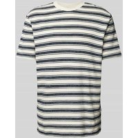 SELECTED HOMME T-Shirt mit Streifenmuster in Marine, Größe XL von Selected Homme