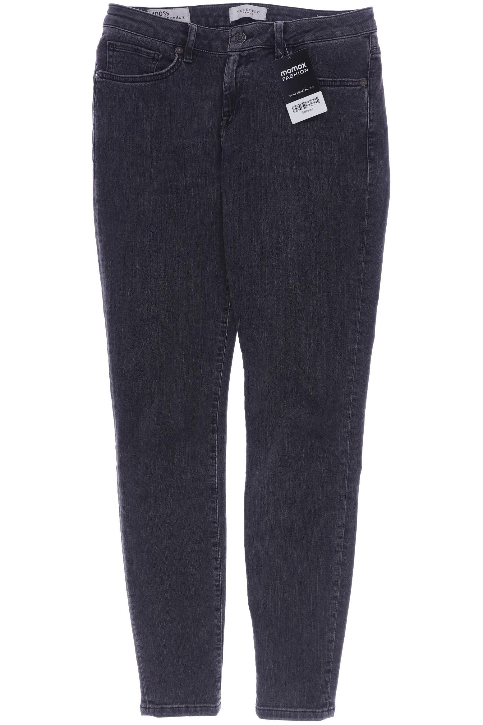 Selected Damen Jeans, grau, Gr. 40 von Selected