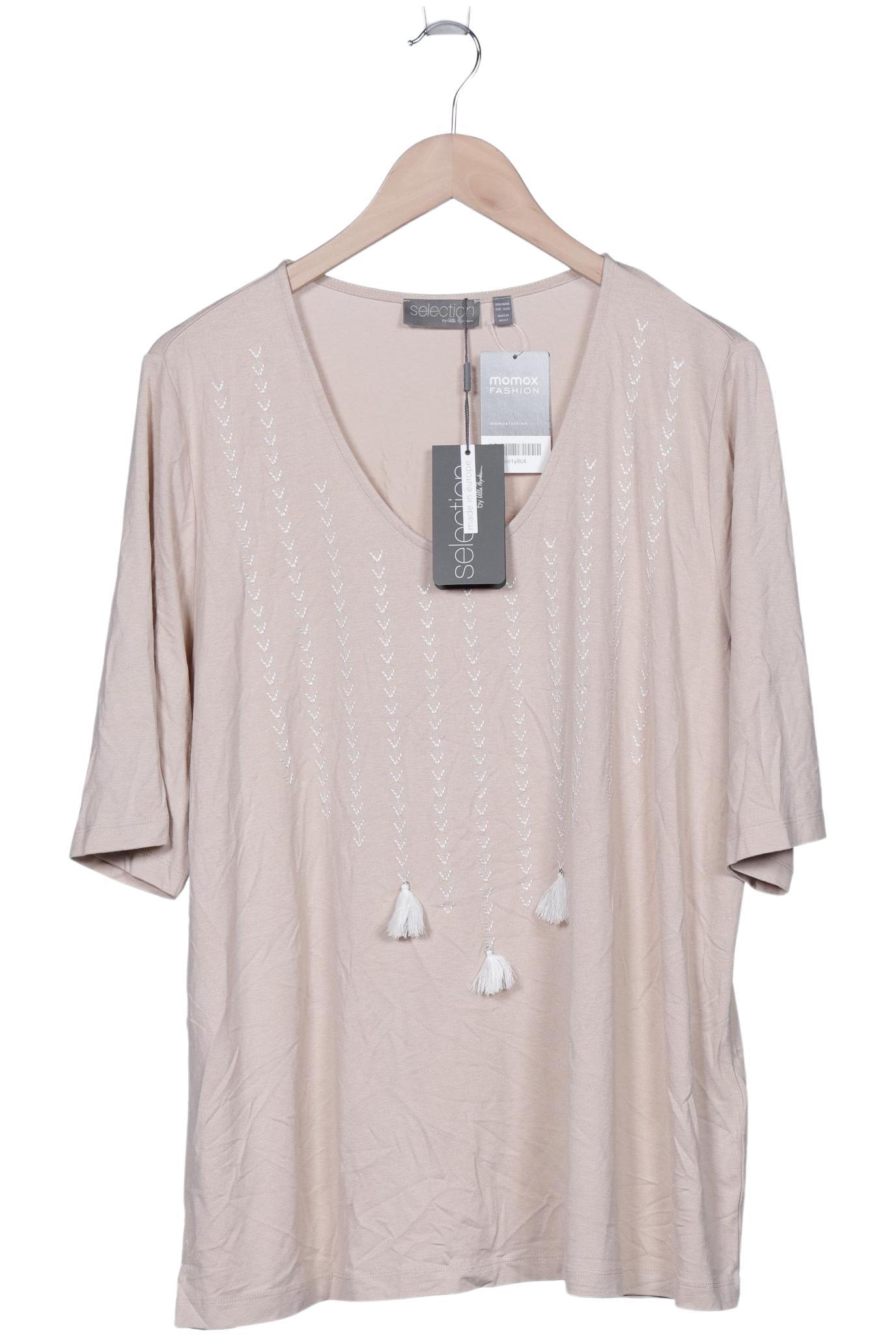 Selection by Ulla Popken Damen T-Shirt, beige, Gr. 46 von Selection by Ulla Popken