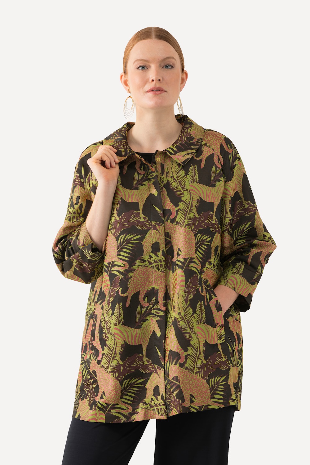 Große Größen Jacke, Damen, schwarz, Größe: 46/48, Polyester, Ulla Popken Große Größen Jacke, Damen, schwarz, Größe: 46/48, Polyester, Ulla Popken von Selection
