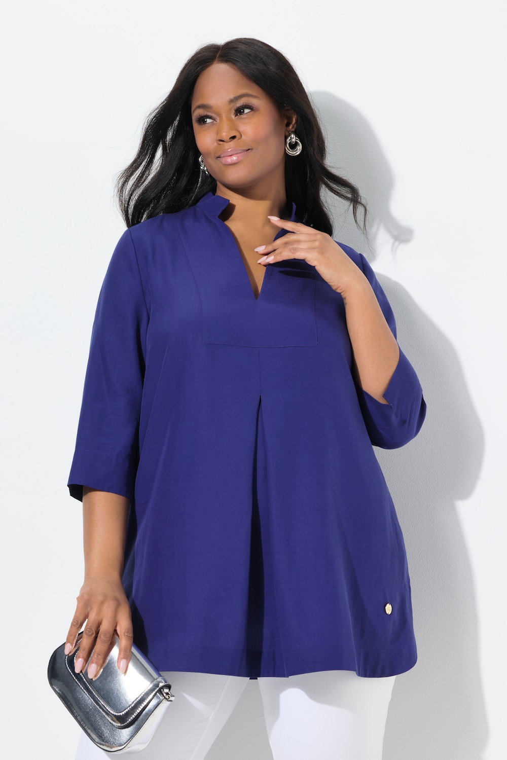 Große Größen Longtunika, Damen, blau, Größe: 58/60, Synthetische Fasern, Ulla Popken Große Größen Longtunika, Damen, blau, Größe: 58/60, Synthetische Fasern, Ulla Popken von Selection