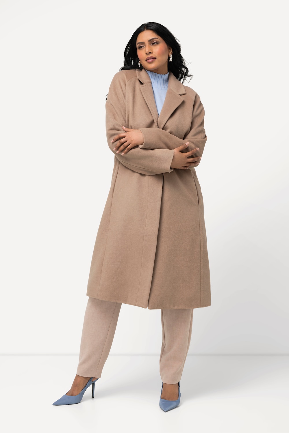 Große Größen Mantel, Damen, braun, Größe: 42/44, Polyester/Wolle, Ulla Popken Große Größen Mantel, Damen, braun, Größe: 42/44, Polyester/Wolle, Ulla Popken von Selection