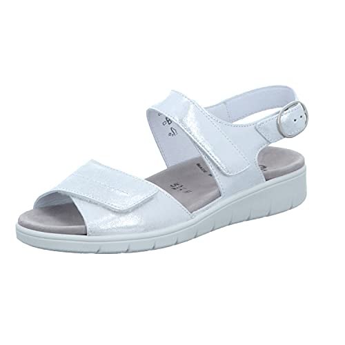 Semler Dunja, Damen Riemchensandalen, Weiß (Weiss 010), 41 1/3 EU (7.5 UK) von Semler