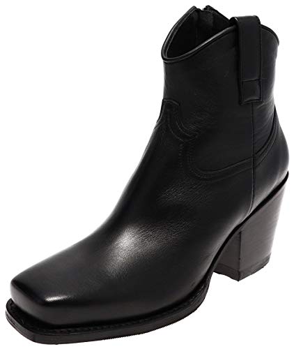 Sendra Boots Damen Stiefelette 15521 Negro Lederstiefel Westernstiefelette Schwarz 38 EU von Sendra