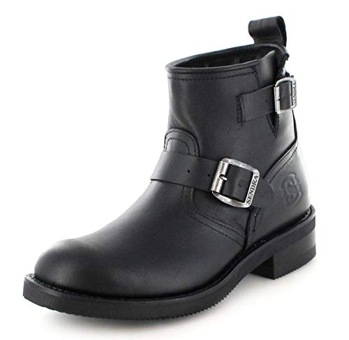 Sendra Boots Unisex Biker Boots 2976 Negro Engineerstiefel Lederstieflette Motorradstiefel Schwarz 43 EU von Sendra