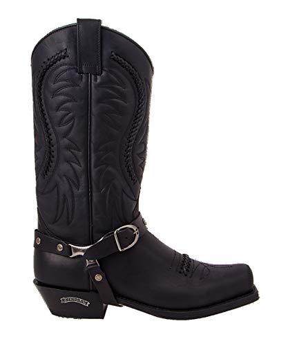 Sendra Boots 3434 Sam Schwarz Handgefertigte Kalb Höhe Unisex Biker Westernstiefel Eckiger Zehe Leicht Abgeschrägter Absatz Zier Flecht Echtes Leder Größe 38 Sendra Boots 3434 Sam Schwarz Handgefertigte Kalb Höhe Unisex Biker Westernstiefel Eckiger Zehe Leicht Abgeschrägter Absatz Zier Flecht Echtes Leder Größe 38 von Sendra