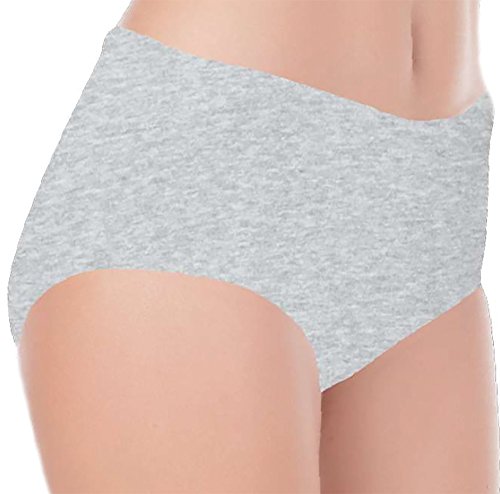 Seniorenmode24 Damen Senioren Unterhose/Unterhemd Gr. 36-38 bis 56-58 ideal für pflegebedürftige Omas einfach anzuziehen 2er,3er oder 4er Pack (3er Pack mit Elasthan Grau, 44-46) von Seniorenmode24