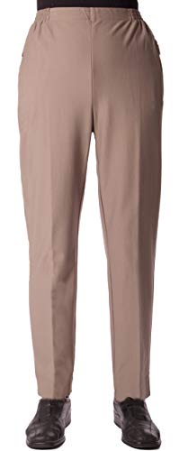 Seniorenmode24 Damen Viskose Seniorenhose Schlupfhose Größe 36/38 bis 56/58 mit Gummizug in Kurzgröße dehnbar ideal für Rollstuhlfahrer einfaches an- und ausziehen (Beige, 42/44) von Seniorenmode24