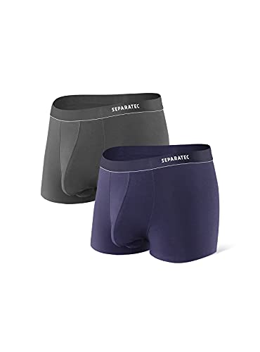 Separatec Herren Boxershorts mit Separaten Beuteln Mikromodal Unterwäsche Stilvolle Retroshorts 2er Pack von Separatec