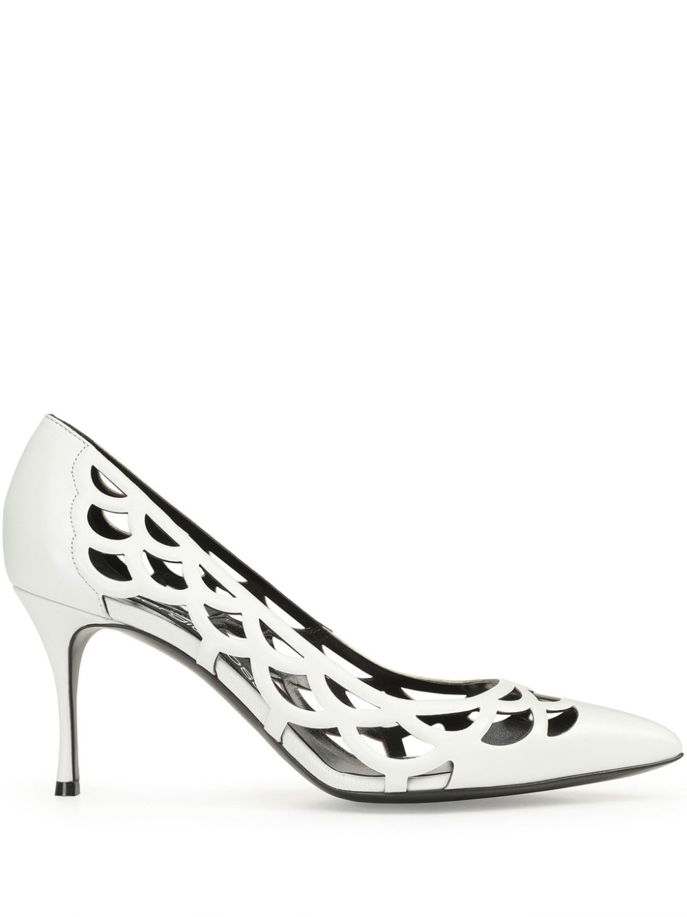 Sergio Rossi SR Mermaid Pumps mit Cut-Out - Weiß von Sergio Rossi