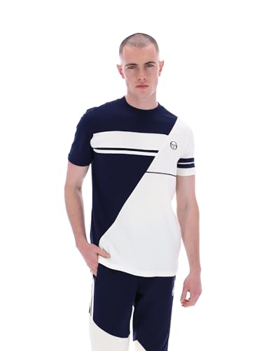 Sergio Tacchini Herren Damarion T-Shirt Marineweiß L von Sergio Tacchini