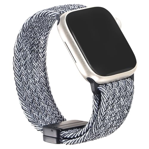 Seronieer Nylon Uhrenarmbänder Kompatibel mit Apple Watch 38/40/41mm Uhr Ersatzbänder Gewebte Sportbänder Kompatibel mit iWatch SE 9 8 7 6 5 4 3 2 1 für Männer und Frauen (Grau) von Seronieer