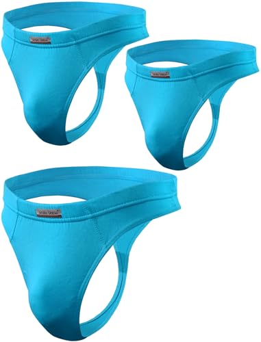 sesto senso Herren String Micromodal Tanga Slips Sexy 1er 3er Pack Thong L 3 Turquoise von sesto senso